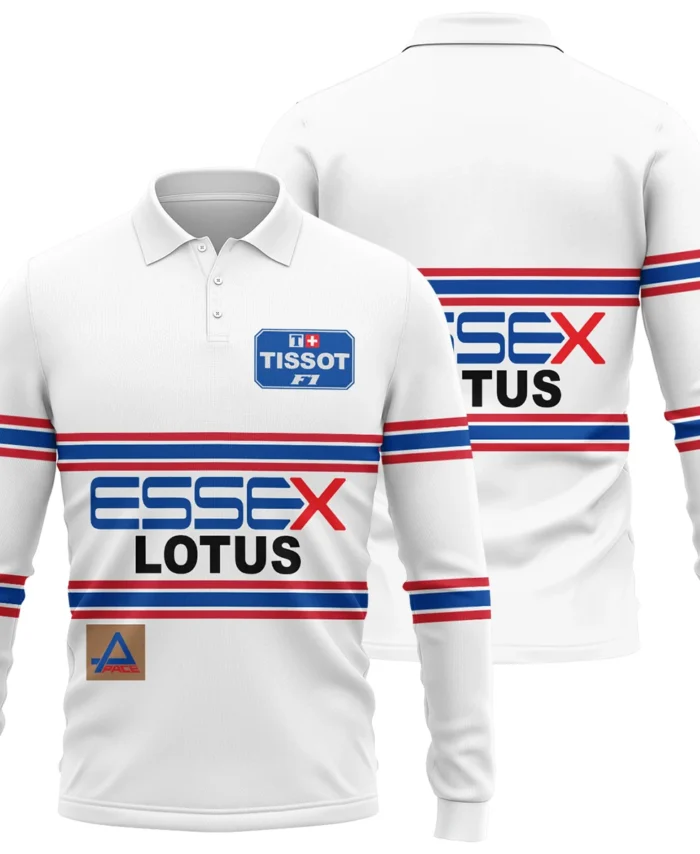 1980 Nigel Mansell Racing Suit Lotus F1 Long Polo Shirt BLNM29725A2LPL