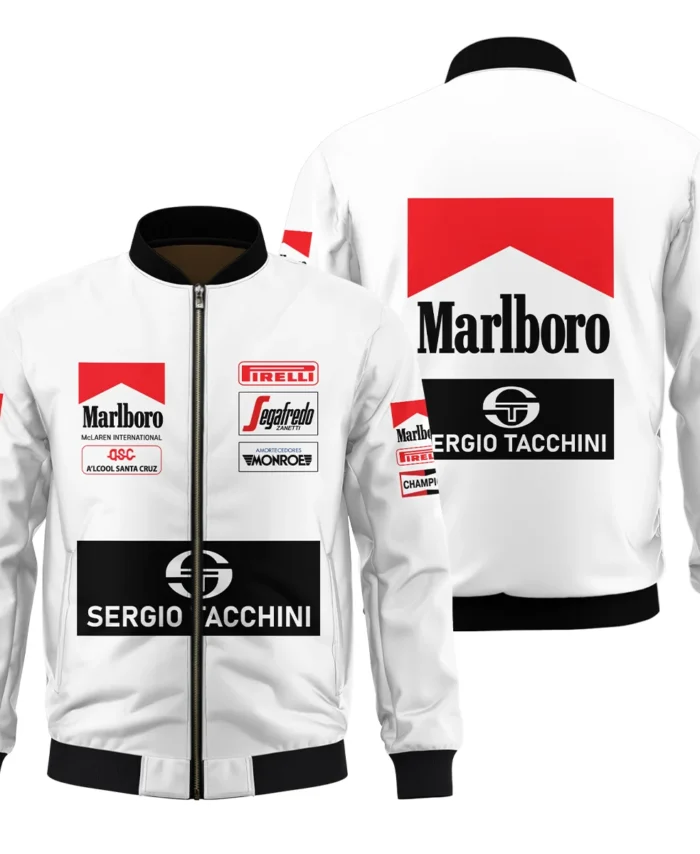 1984 Ayrton Senna Sergio Tacchini Toleman F1 Promotional Team Bomber BL3725A7BB