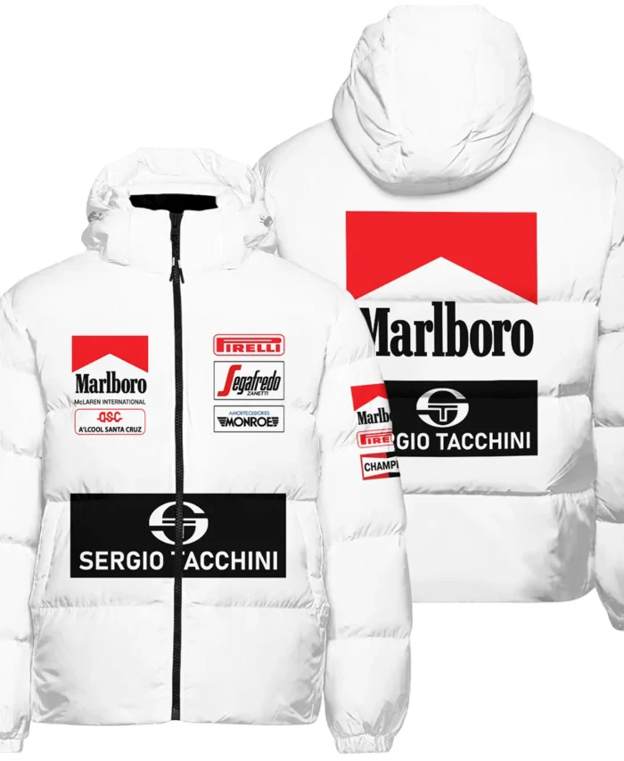 1984 Ayrton Senna Sergio Tacchini Toleman F1 Promotional Team Down & Puffer Jackets BL3725A7HCJ