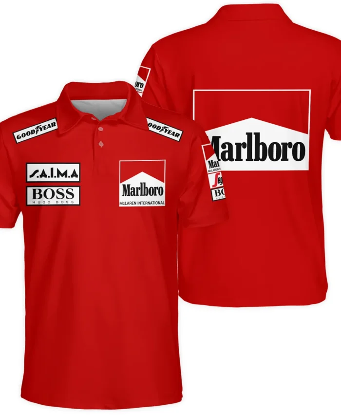 1985 Alain Prost Racing Suit McLaren F1 Team Polo Shirt BLVAAP070725A04PL