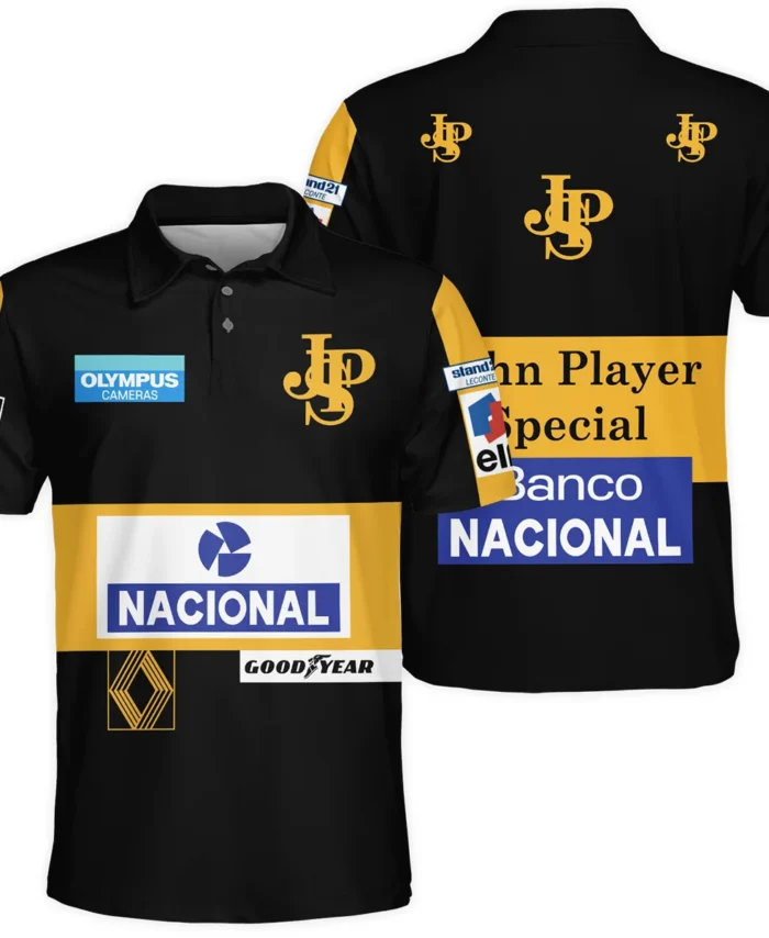1985 Ayrton Senna John Player Special - Lotus F1 Racing Team Polo Shirt BL3725A4PL