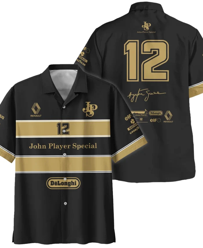 1985 Ayrton Senna John Player Special - Lotus Renault Hawaiian Shirt BL3725A1HW