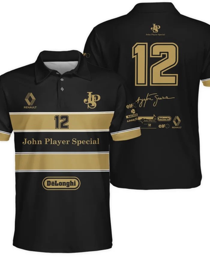 1985 Ayrton Senna John Player Special - Lotus Renault Polo Shirt BL3725A1PL