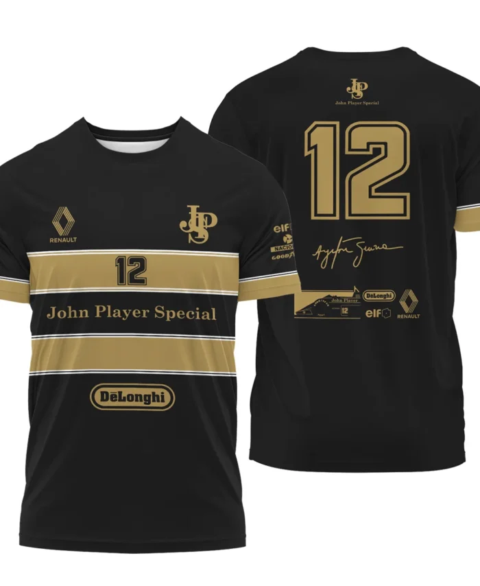 1985 Ayrton Senna John Player Special - Lotus Renault T-Shirt BL3725A1TS
