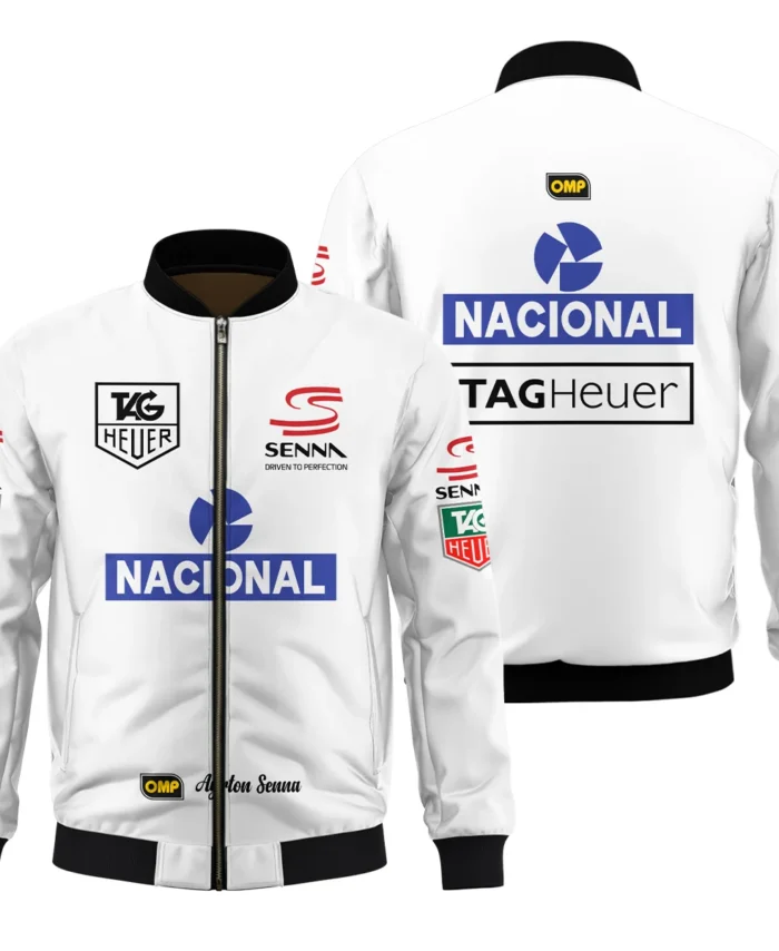 1985 Ayrton Senna John Player Special Lotus F1 Racing Team Bomber BL3725A3BB