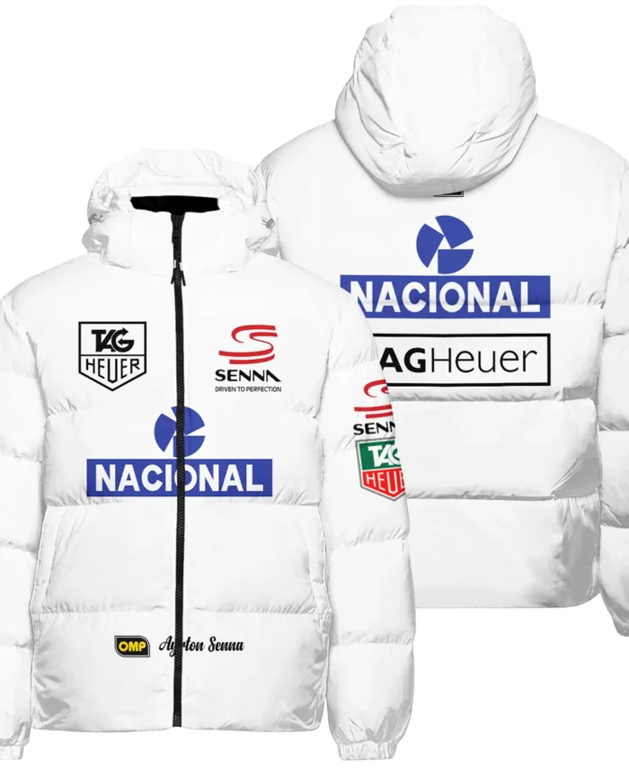 1985 Ayrton Senna John Player Special Lotus F1 Racing Team Down & Puffer Jackets BL3725A3HCJ