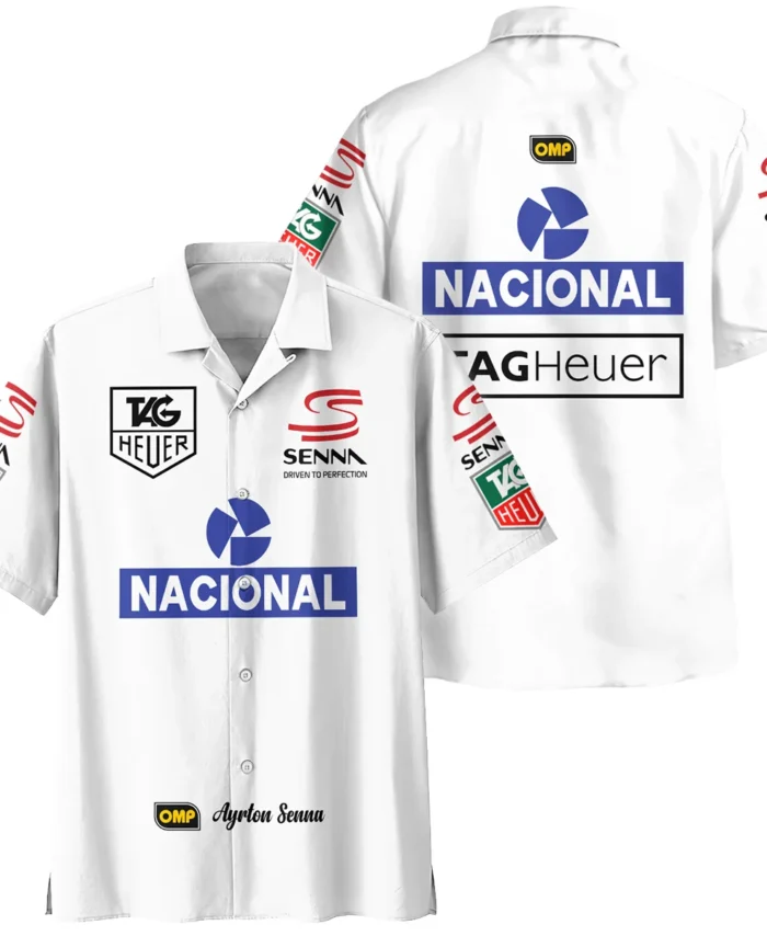 1985 Ayrton Senna John Player Special Lotus F1 Racing Team Hawaiian Shirt BL3725A3HW