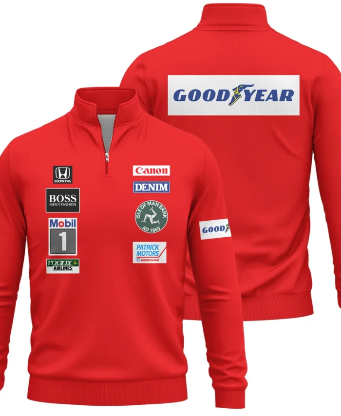 1985 Nigel Mansell Racing Suit Williams F1 Quarter-Zip Sweatshirt BLNM29725A3QZS