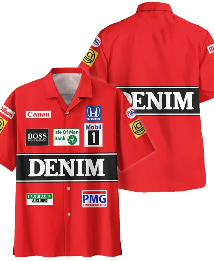 1986 Nigel Mansell Racing Suit Williams F1 Hawaiian Shirt BLNM29725A4HW