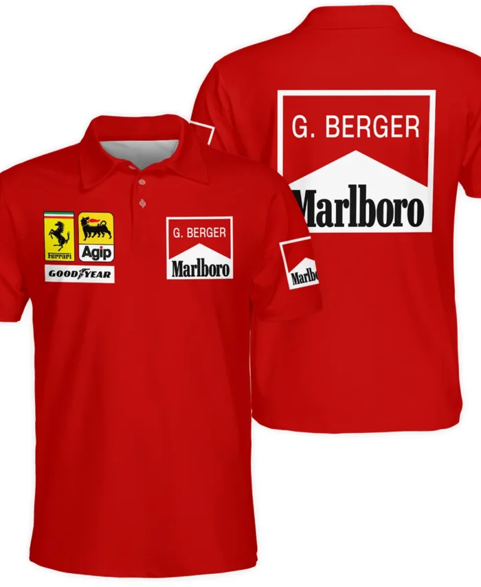1988 Gerhard Berger Racing Suit Ferrari F1 Polo Shirt BLGB261025A1PL