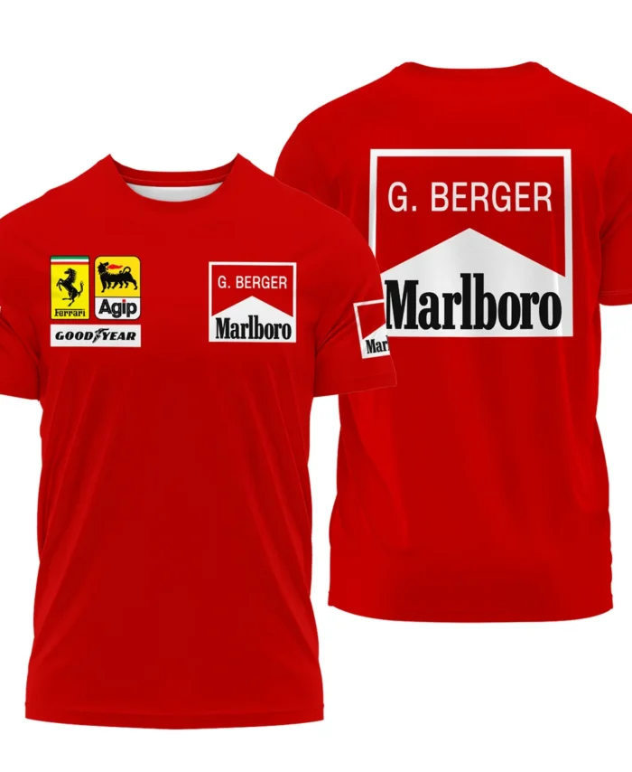 1988 Gerhard Berger Racing Suit Ferrari F1 T-Shirt BLGB261025A1TS