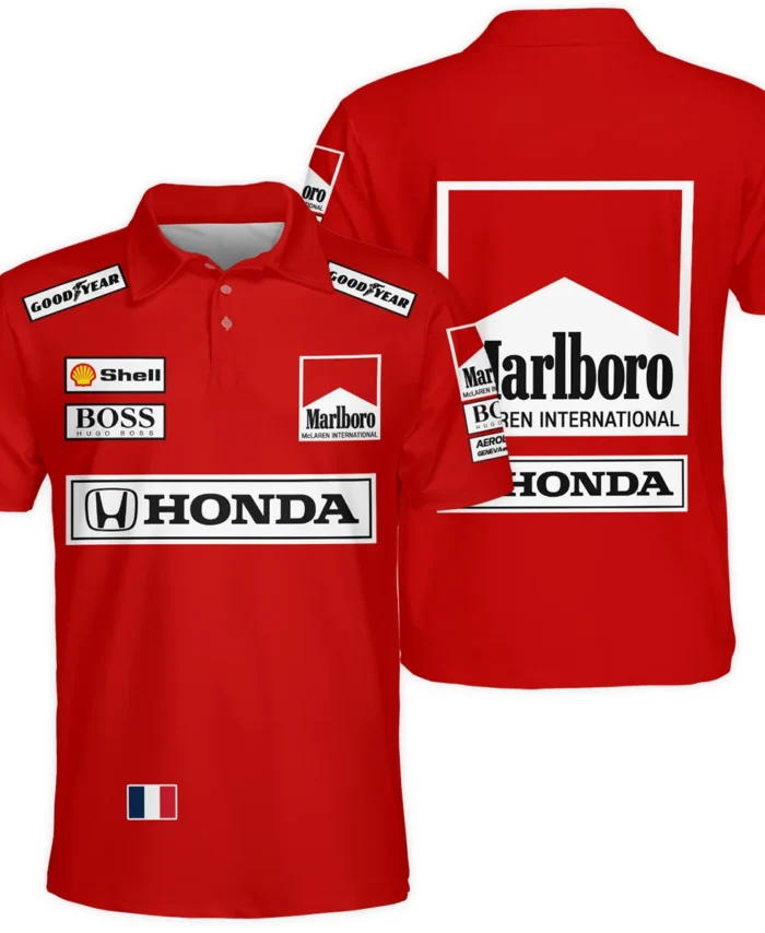 1989 Alain Prost Racing Costume Ferrari F1 Team Polo Shirt BLVAAP070725A01PL