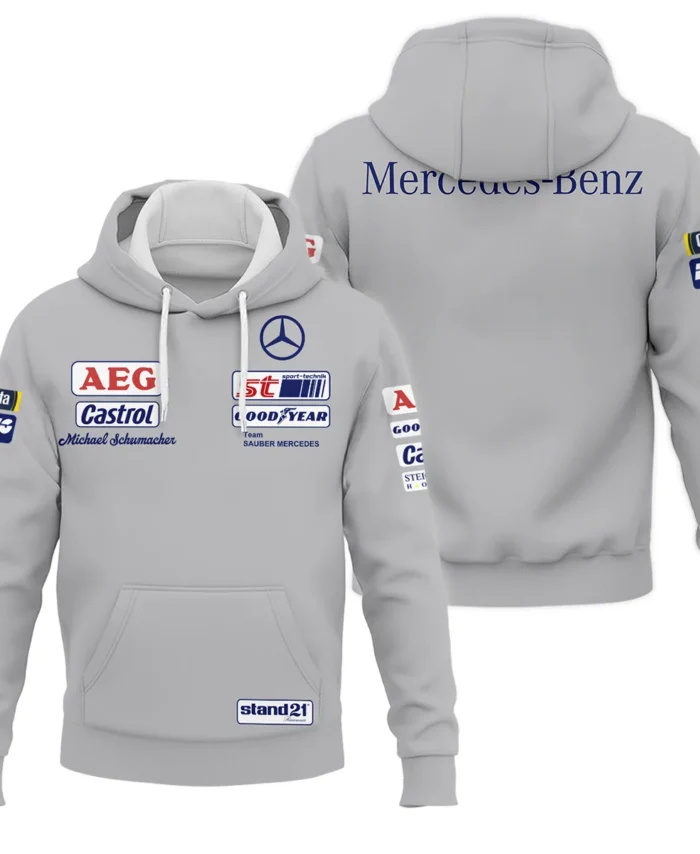 1990 Michael Schumacher Race Suit Mercedes F1 Hoodie BLVAMC020925A5HD