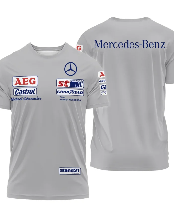 1990 Michael Schumacher Race Suit Mercedes F1 T-Shirt BLVAMC020925A5TS