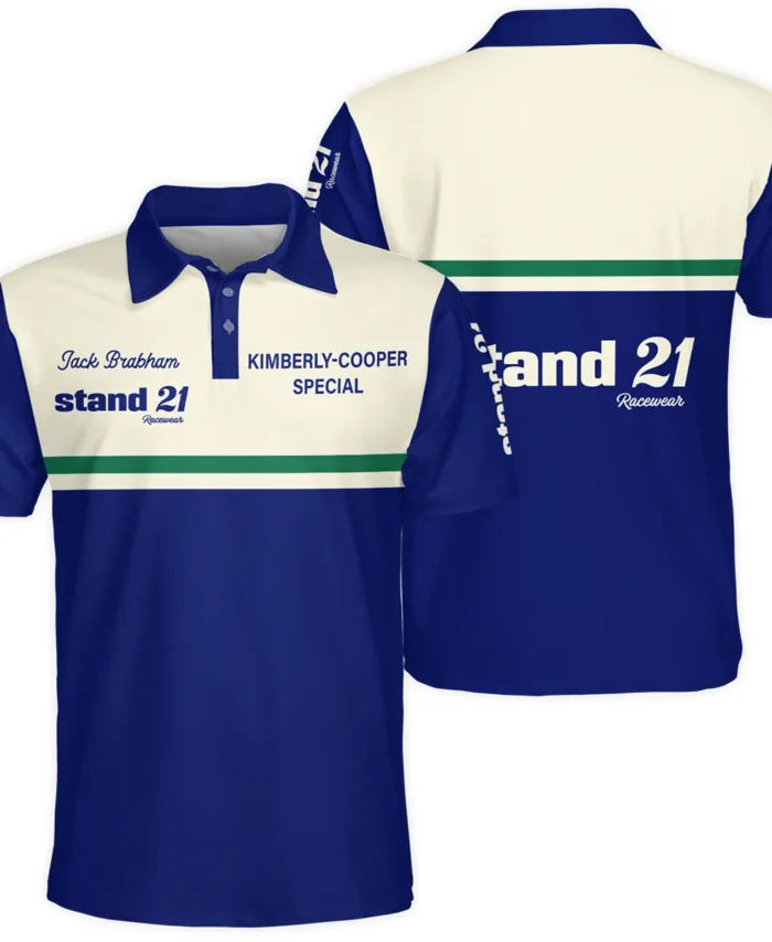 1990s Sir Jack Brabham Race IndyCar Suit Polo Shirt BLVAJB070725A02PL