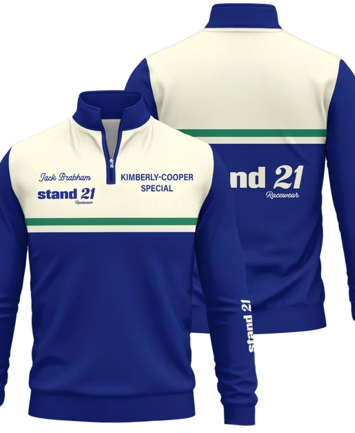 1990s Sir Jack Brabham Race IndyCar Suit Quarter-Zip Sweatshirt BLVAJB070725A02QZS