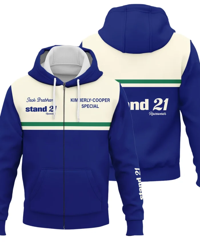 1990s Sir Jack Brabham Race IndyCar Suit Zipper Hoodie BLVAJB070725A02ZHD