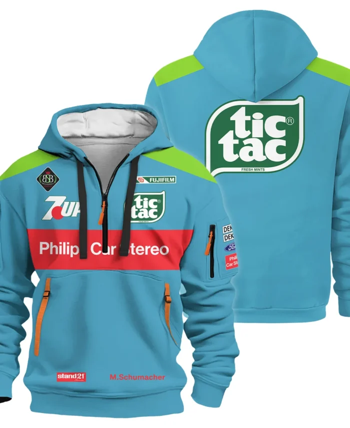 1991 Michael Schumacher Race Suit Hoodie Half Zip BLVAMC020925A9HDF