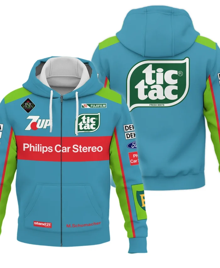 1991 Michael Schumacher Race Suit Zipper Hoodie BLVAMC020925A9ZHD