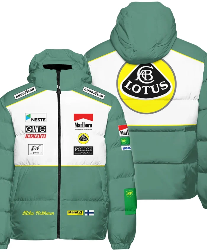 1991 Mika Hakkinen Racing Suit Lotus F1 Down & Puffer Jackets BLVAMH271025A2HCJ