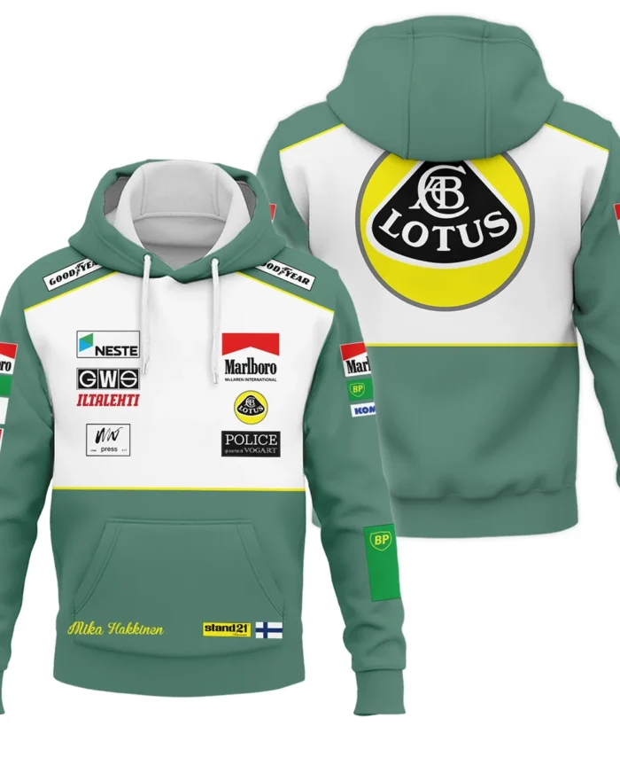 1991 Mika Hakkinen Racing Suit Lotus F1 Hoodie BLVAMH271025A2HD