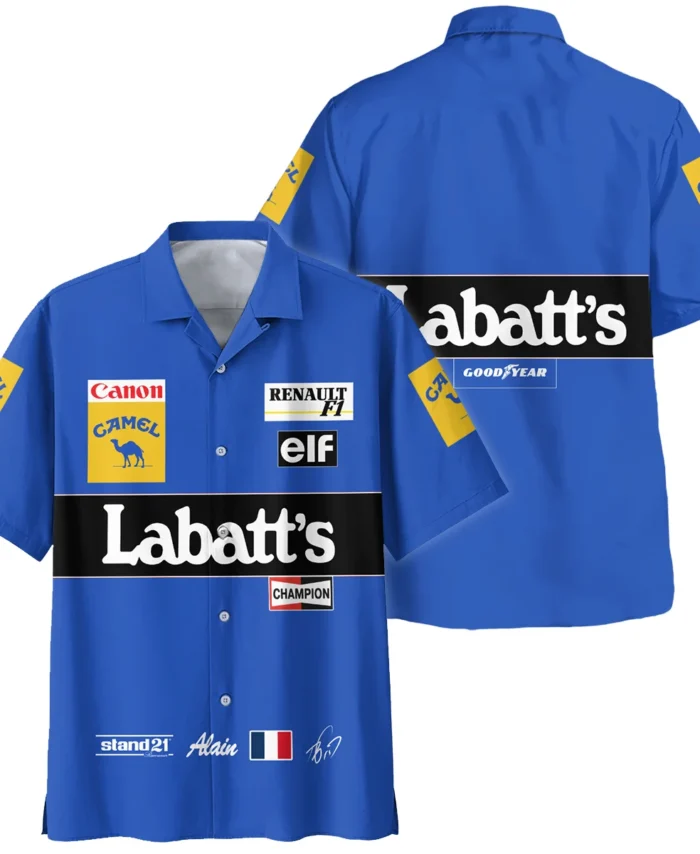 1993 Alain Prost Racing Suit Williams Renault F1 Team Hawaiian Shirt BLVAAP070725A03HW