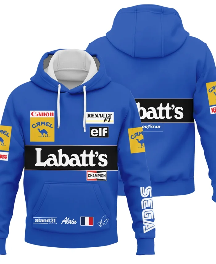 1993 Alain Prost Racing Suit Williams Renault F1 Team Hoodie BLVAAP070725A03HD