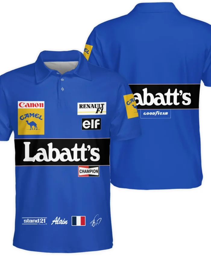 1993 Alain Prost Racing Suit Williams Renault F1 Team Polo Shirt BLVAAP070725A03PL