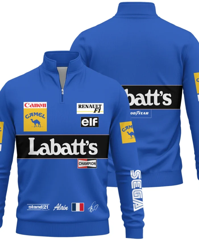 1993 Alain Prost Racing Suit Williams Renault F1 Team Quarter-Zip Sweatshirt BLVAAP070725A03QZS