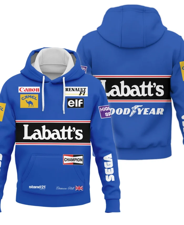 1993 Damon Hill Racing Suit Williams F1 Hoodie BLVADH050925A1HD