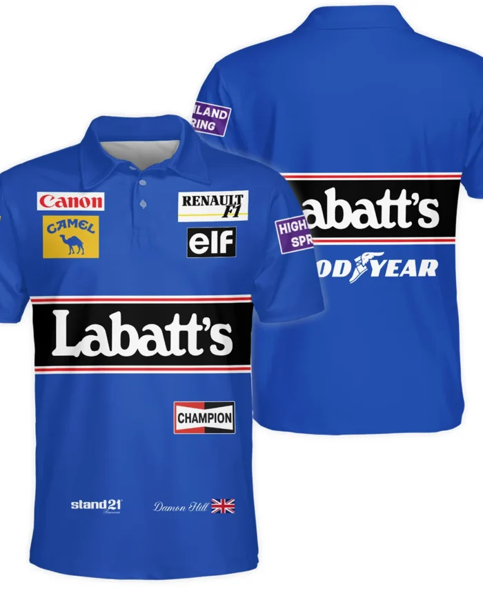 1993 Damon Hill Racing Suit Williams F1 Polo Shirt BLVADH050925A1PL