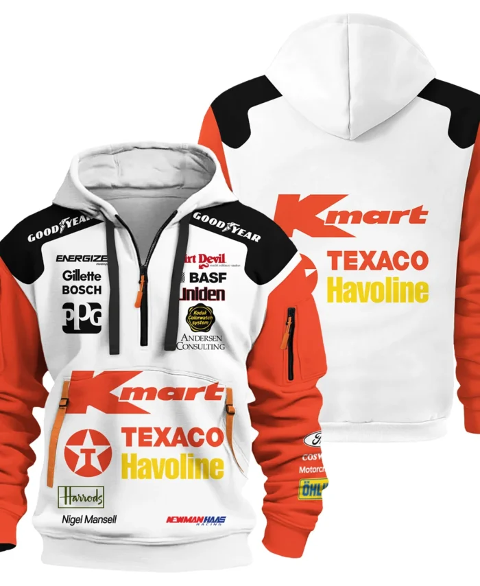 1993 Nigel Mansell Racing Suit Newman Haas IndyCar Hoodie Half Zipper BLNM29725A6HDF