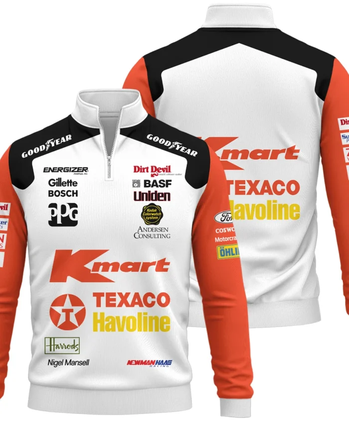 1993 Nigel Mansell Racing Suit Newman Haas IndyCar Quarter-Zip Sweatshirt BLNM29725A6QZS