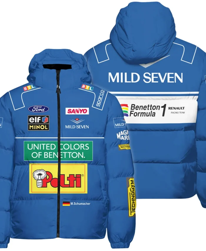 1994 WDC Michael Schumacher Race Suit Benetton F1 Down & Puffer Jackets BLVAMC020925A4HCJ