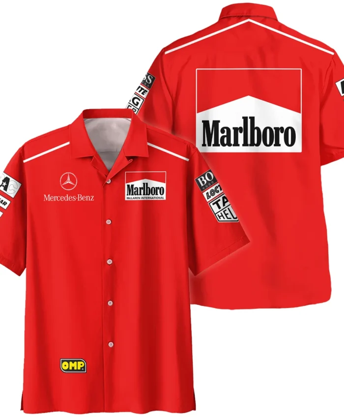 1995 Mika Hakkinen Racing Suit McLaren F1 Hawaiian Shirt BLVAMH271025A3HW