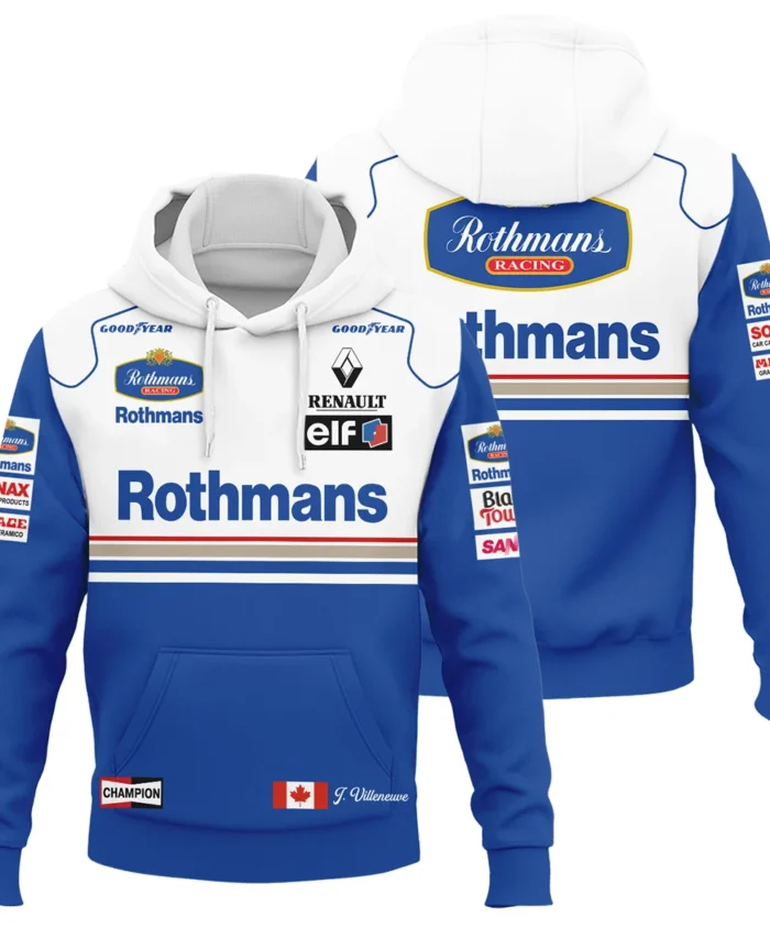 1996 Jacques Villeneuve Racing Suit Williams F1 Hoodie BLJV10825A1HD