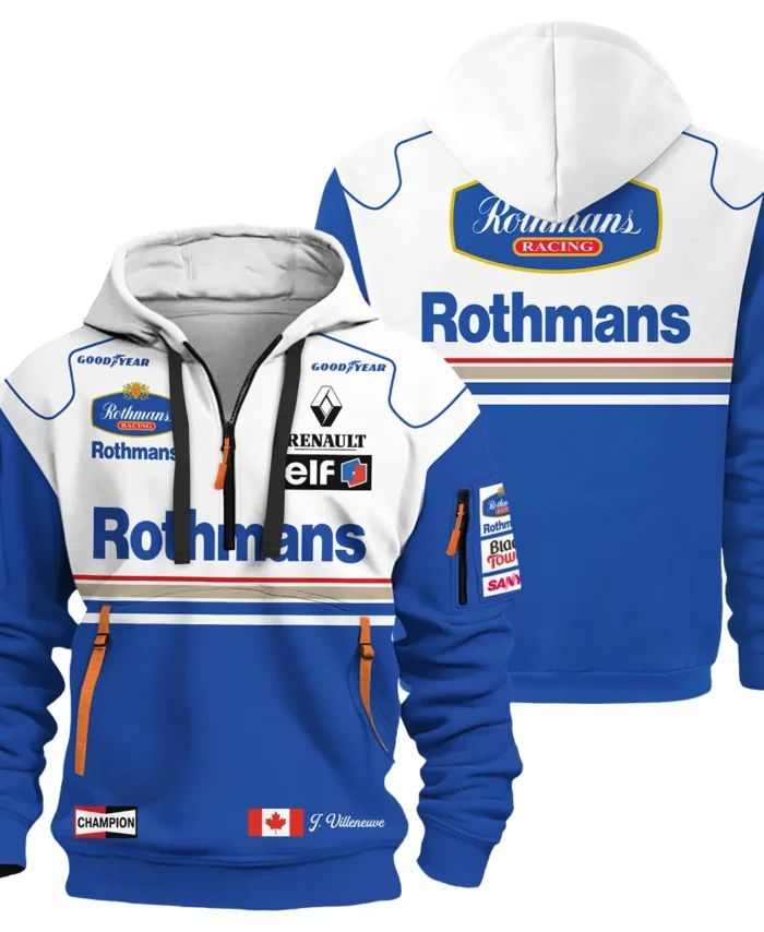 1996 Jacques Villeneuve Racing Suit Williams F1 Hoodie Half Zip BLJV10825A1HDF