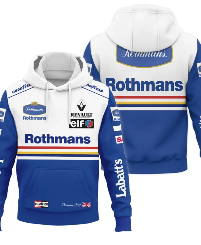 1996 WDC Damon Hill Racing Suit Williams F1 Hoodie BLVADH050925A2HD
