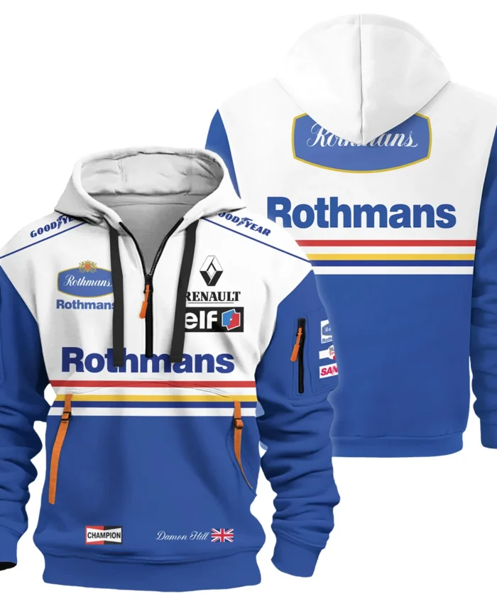 1996 WDC Damon Hill Racing Suit Williams F1 Hoodie Half Zip BLVADH050925A2HDF