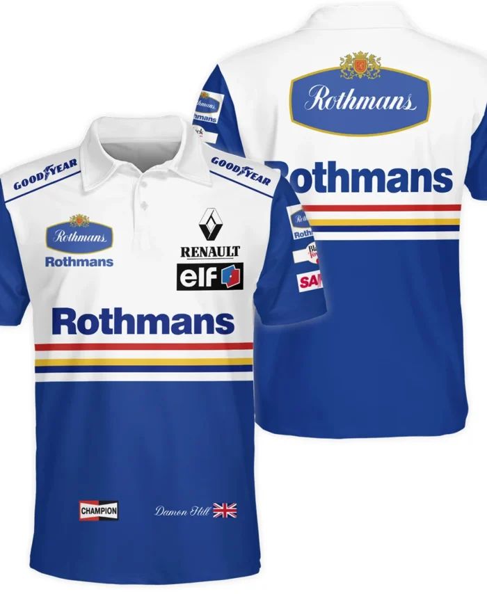 1996 WDC Damon Hill Racing Suit Williams F1 Polo Shirt BLVADH050925A2PL