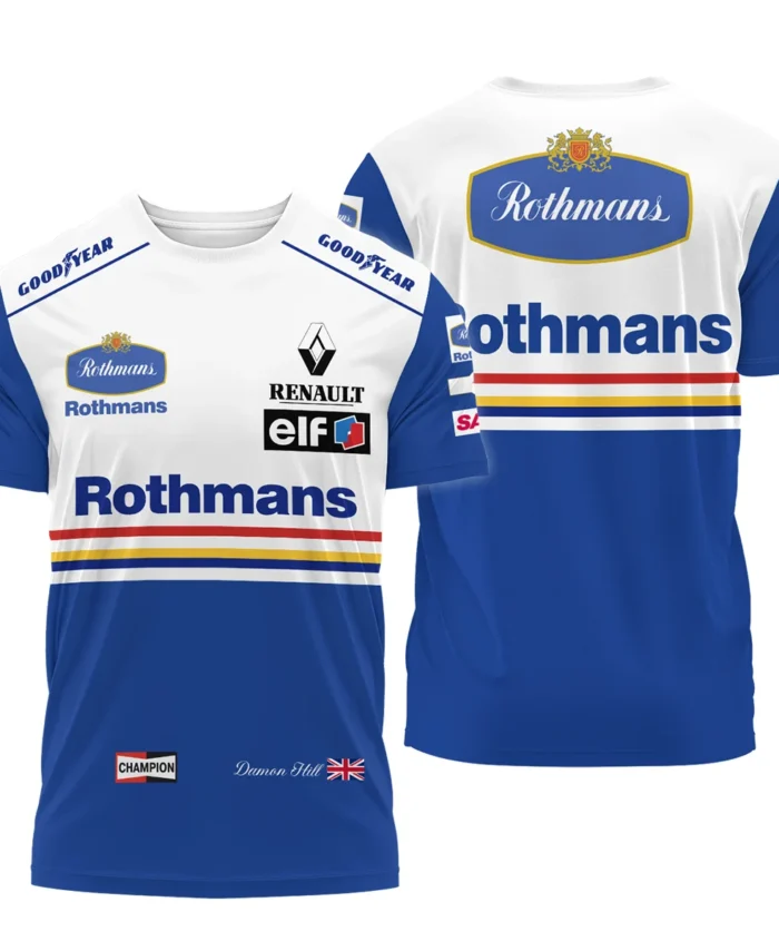 1996 WDC Damon Hill Racing Suit Williams F1 T-Shirt BLVADH050925A2TS