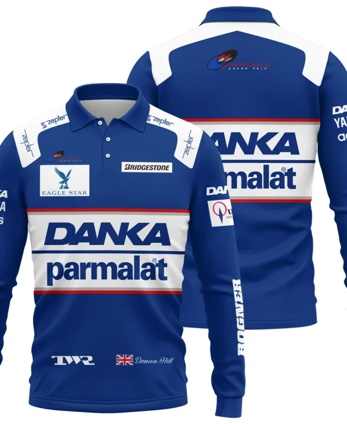 1997 Damon Hill Racing Suit Long Polo Shirt BLVADH050925A4LPL