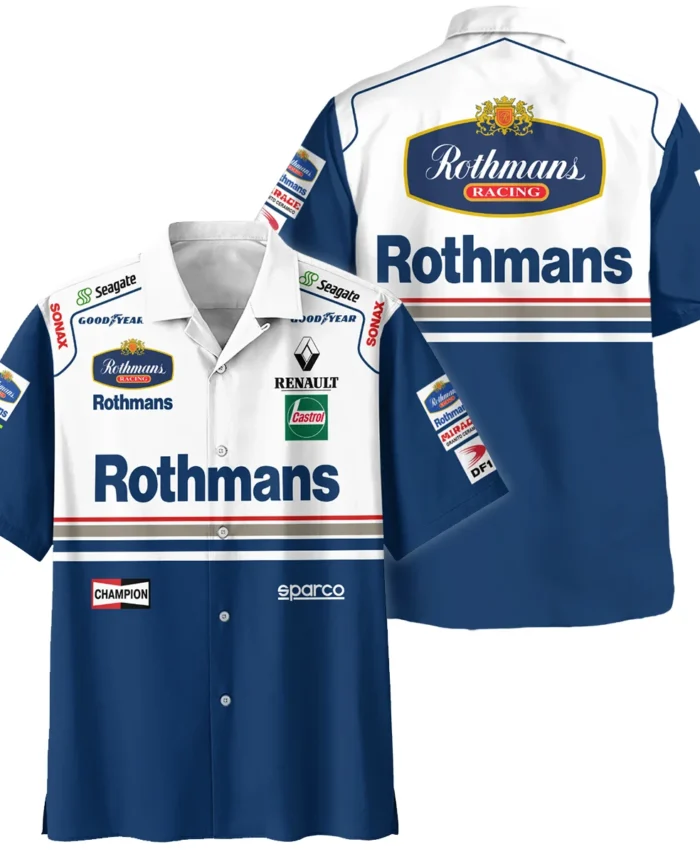 1997 Jacques Villeneuve Racing Suit Williams F1 Hawaiian Shirt BLJV10825A2HW