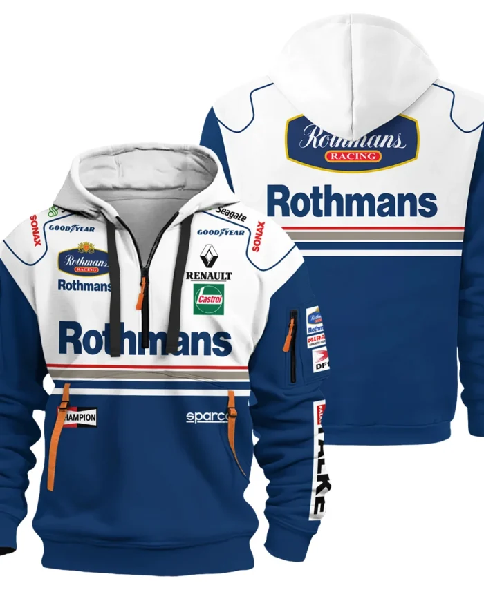 1997 Jacques Villeneuve Racing Suit Williams F1 Hoodie Half Zip BLJV10825A2HDF