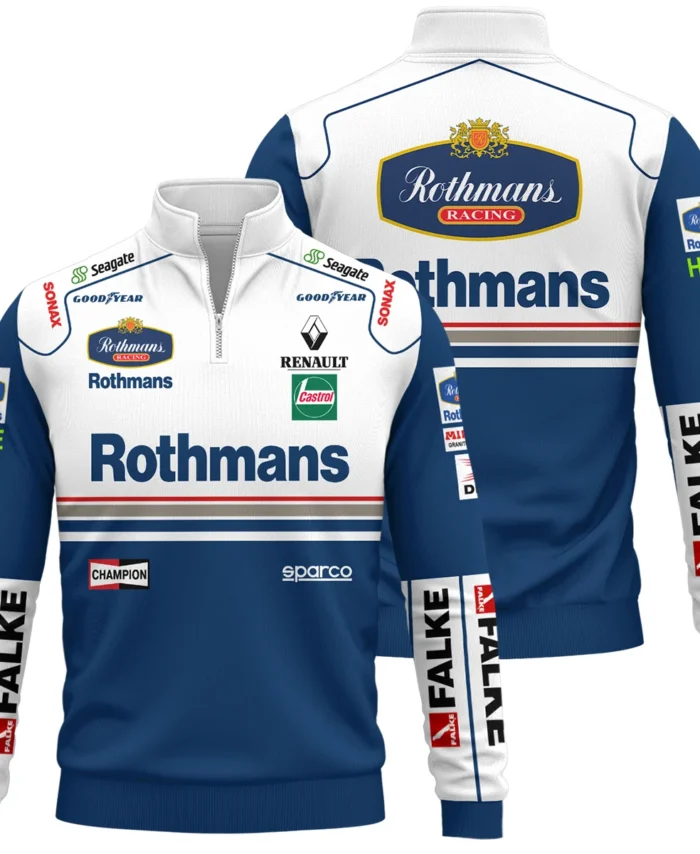 1997 Jacques Villeneuve Racing Suit Williams F1 Quarter-Zip Sweatshirt BLJV10825A2QZS