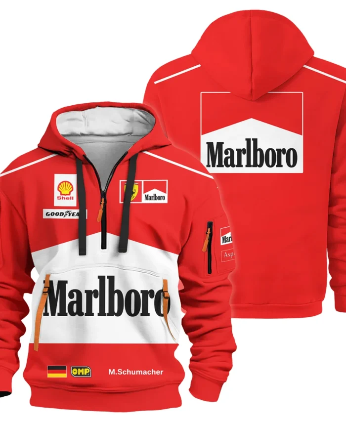 1997 Michael Schumacher Race Suit Ferrari F1 Hoodie Half Zip BLVAMC020925A7HDF