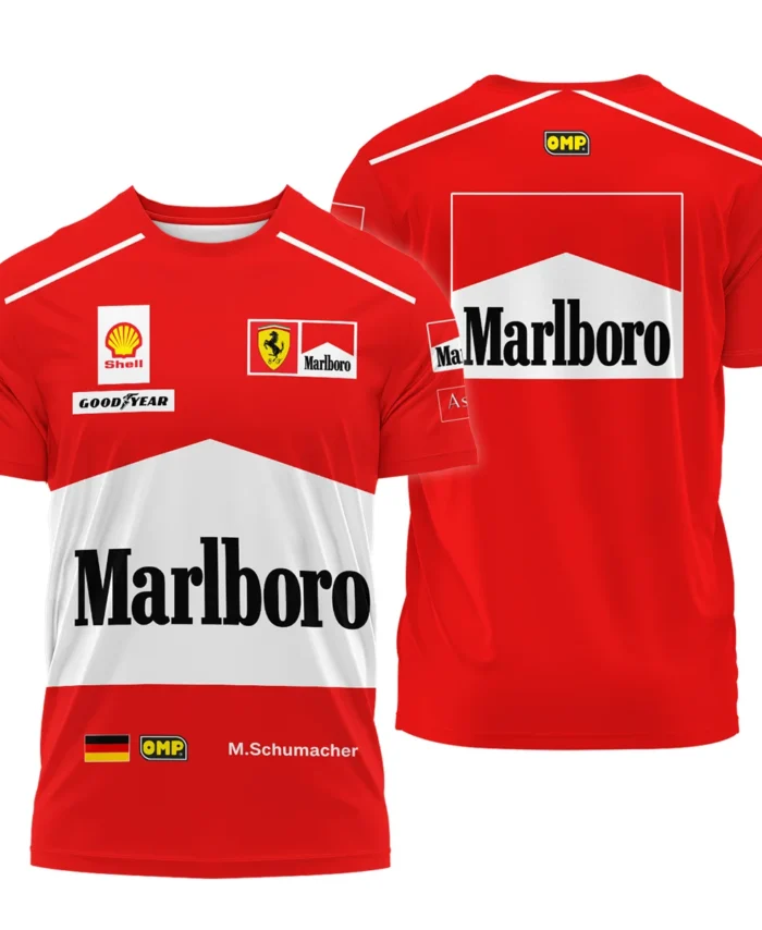 1997 Michael Schumacher Race Suit Ferrari F1 T-Shirt BLVAMC020925A7TS