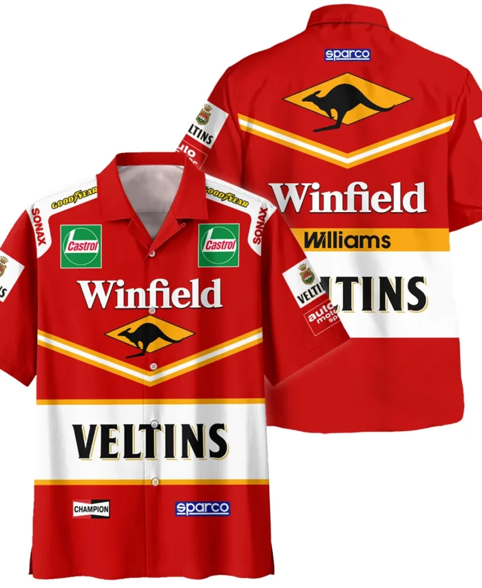 1998 Jacques Villeneuve Racing Suit Williams F1 Hawaiian Shirt BLJV10825A3HW