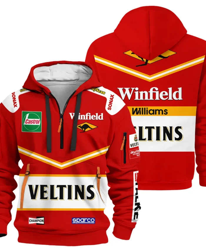 1998 Jacques Villeneuve Racing Suit Williams F1 Hoodie Half Zip BLJV10825A3HDF