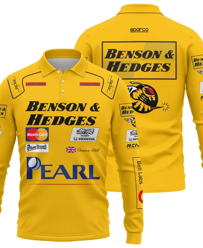 1999 Damon Hill Racing Suit Long Polo Shirt BLVADH050925A3LPL